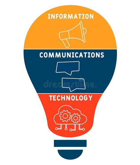 ICT - Information Communications Technology Business Concept Background. Stock Vector ...