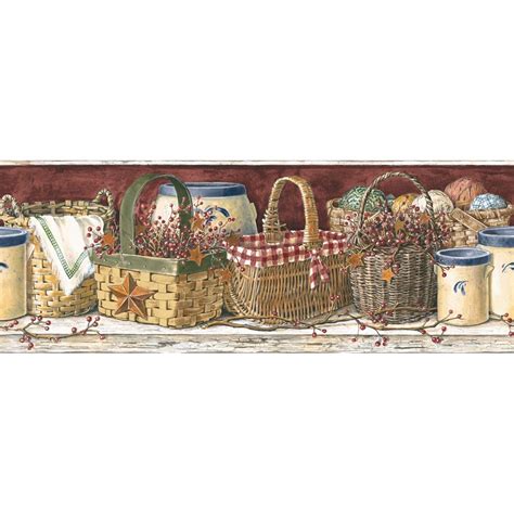 Country Baskets Wall Border | Sturbridge Yankee Workshop | Schablonen ...