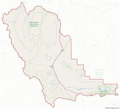 Map of Beaverhead County, Montana - Thong Thai Real