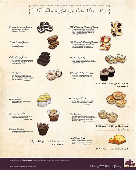 Small Cakes Menu - Winter/Spring 2014