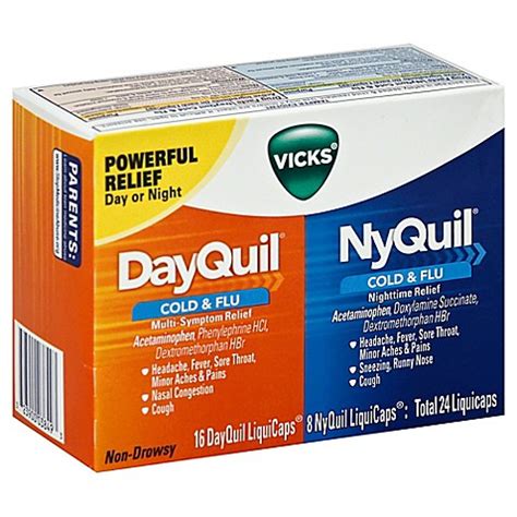 Vicks® 24-Count Dayquil And Nyquil Combo Pack Cold and Flu Relief Liquicaps - Bed Bath & Beyond