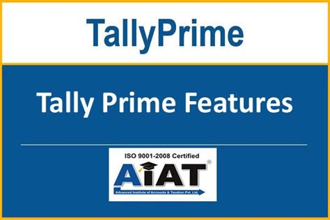 Accounting and Taxation : Tally Prime Features