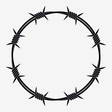 Barbed Wire Circle Png Clipart