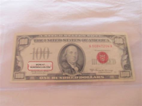1966a Red Seal $100 Hundred Dollar Bill