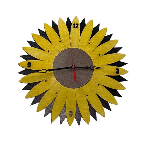 Sunflower Wall Clock | 13in Diameter | Home Decor Gift Idea