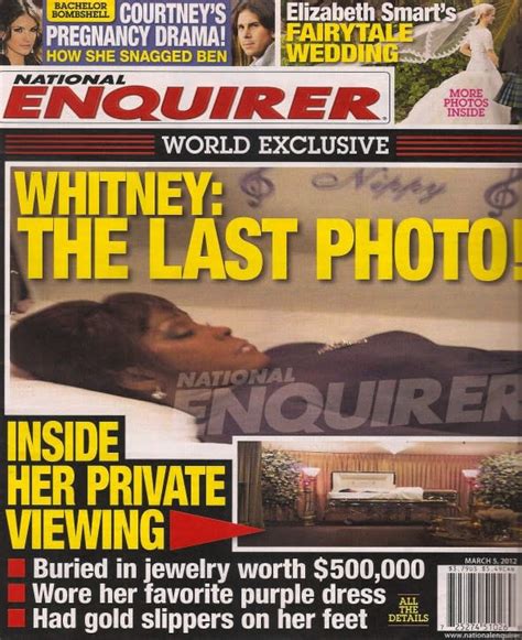 Whitney Houston Open Casket Photo Graces National Enquirer Cover