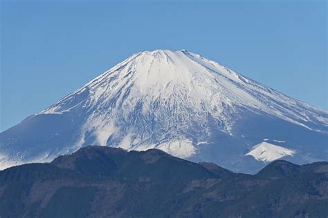 A View of Mount Fuji in Early Winter. Stock Photo - Image of beautiful ...