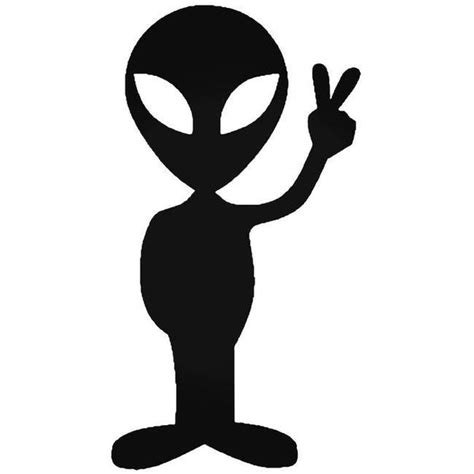 Alien Peace Sign Decal Sticker – Decalfly