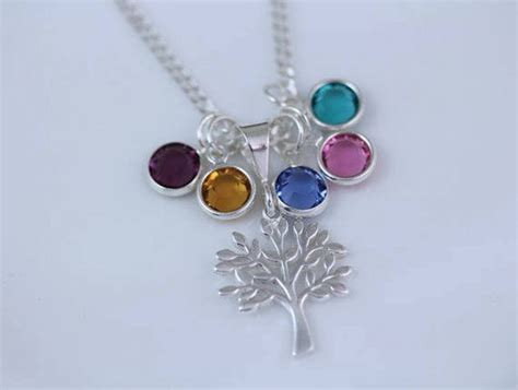 Sterling Silver Family Tree Necklace Family Tree Necklace - Etsy