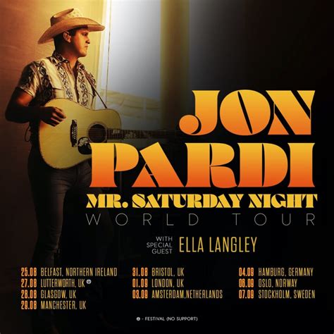 AWARD-WINNING COUNTRY STAR JON PARDI ANNOUNCES 2023 MR. SATURDAY NIGHT ...