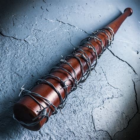 Lucille Bat - Barbed Wire Wrapped Baseball Bat (Hardwood) - BUDK.com