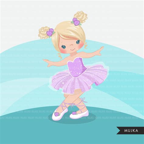 Girl Ballerina clipart. Purple ballerina graphics. – MUJKA CLIPARTS