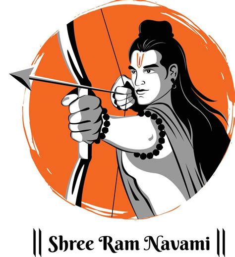 Shree Ram Navami celebration Lord Rama with bow and arrow 6835136 ...