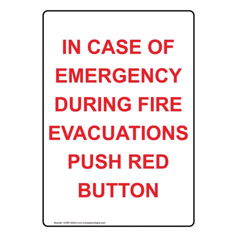 Portrait Emergency Evacuation Area Sign NHEP-13192