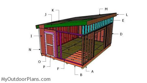 14x20 Lean to Shed Roof Plans | MyOutdoorPlans