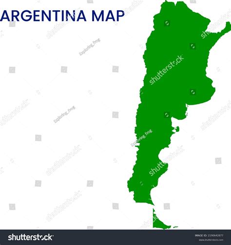 High Detailed Map Argentina Outline Map Stock Illustration 2190642877 ...