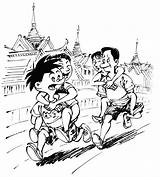 《故事會》「作品賞析」阿P當領隊  每日頭條 sketch template