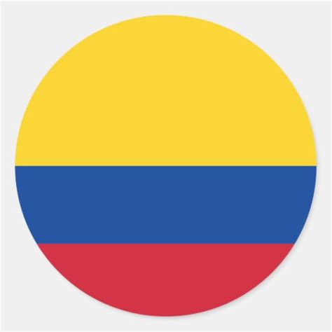 Colombia/Colombian Flag Classic Round Sticker | Zazzle