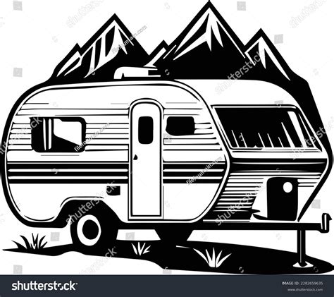 Camper Rv Motorhome Logo Monochrome Design Stock Vector (Royalty Free) 2282659635 | Shutterstock