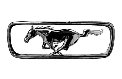 Ford Mustang Grill Emblem Drawing by Nick Toth