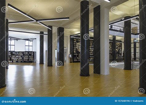 Vilnius, LITHUANIA - September 17, 2018: Martynas Mazvydas National Library of Lithuania ...