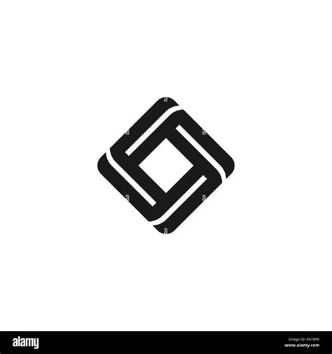 Square logo design, flat logos shapes square pattern Stock Vector Image ...