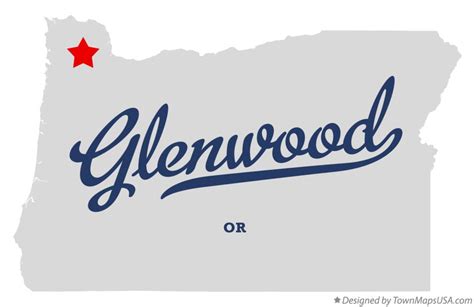 Map of Glenwood, OR, Oregon