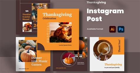 Thanksgiving Instagram Post, Graphic Templates - Envato Elements