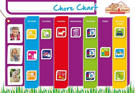 Reading & Writing Monkey & Chops Chore Magnets for Chore Chart Kids Educational Family Tool C $40.4