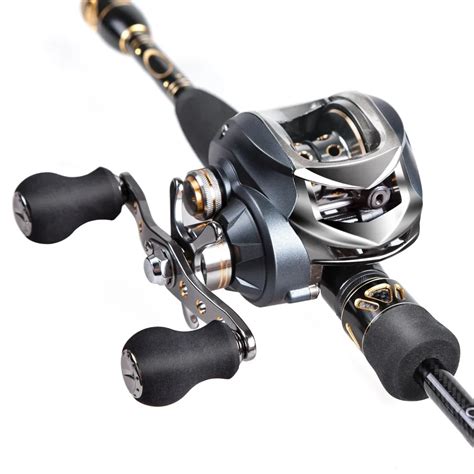 Baitcaster Rod Reel Combo 2.1m Carbon Fishing Rod and Reel M Saltwater/Freshwater Carretilha De ...