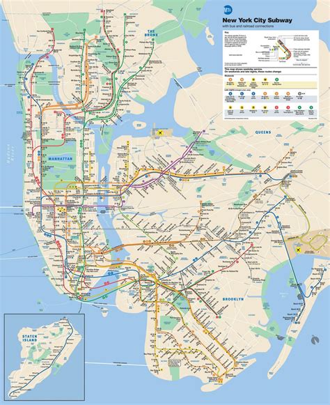 Mta map Manhattan - Map of mta Manhattan (New York - USA)