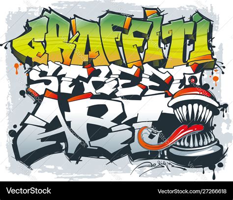 Street art concept graffiti style Royalty Free Vector Image