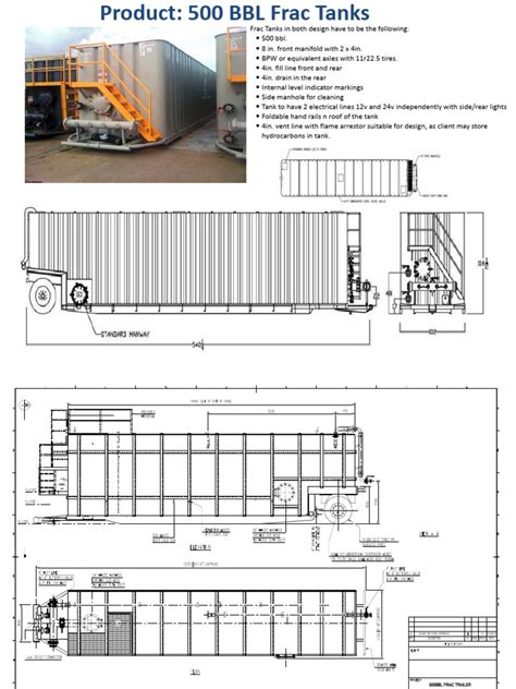 500-Bbl-Frac-Tank-Technical-Spec (Ficha Técnica) | PDF