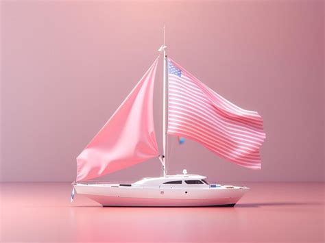 Premium AI Image | Blank Boat Flag and Yacht Flag for Design ...