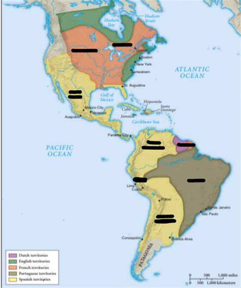 EUROPEAN COLONIAL EMPIRES IN THE AMERICAS MAP Diagram | Quizlet