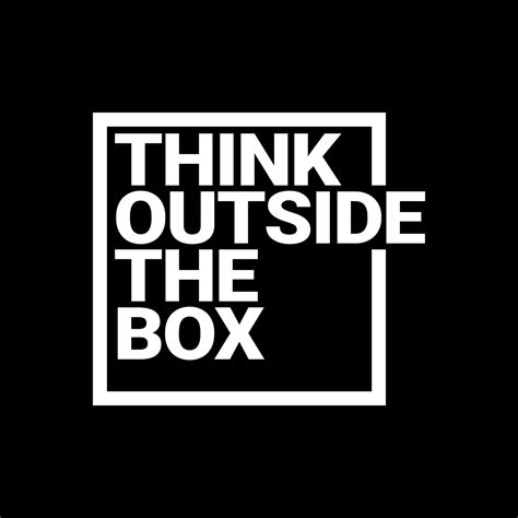 think outside the box typography quotes vector 10348220 Vector Art at Vecteezy