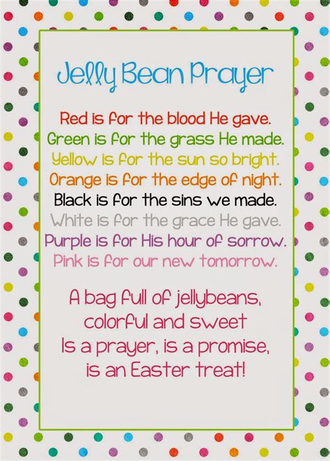 A Pocket full of LDS prints: Jelly Bean Prayer poem - Easter freebie