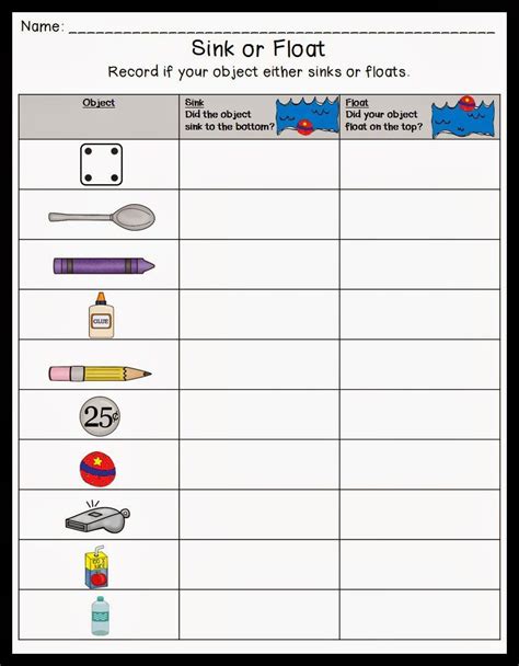 Sink or Float | Sink or float, Kindergarten science, Homeschool science