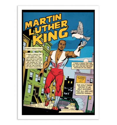 Art-Poster Portrait POP comics - Martin Luther King - David Redon