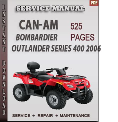 Can-Am Bombardier Outlander Series 400 2006 Factory Service Repair...