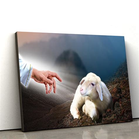 Jesus With Sheep - Jesus Canvas Wall Art - Christian Wall Art – Ciaocustom