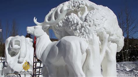 World’s snow sculpting competition begins in Colorado 1 - YouTube