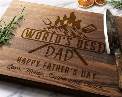 Fathers Day Cutting Board, Gift for Dad, 1 Dad, Personalized Fathers Day Gift, Dad Gift ...