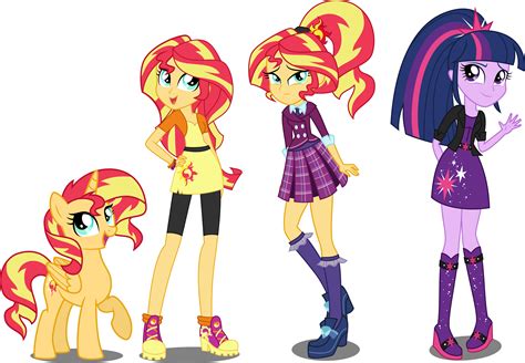 EqG AU Sunset Shimmer and Twilight Sparkle by xebck | My Little Pony ...