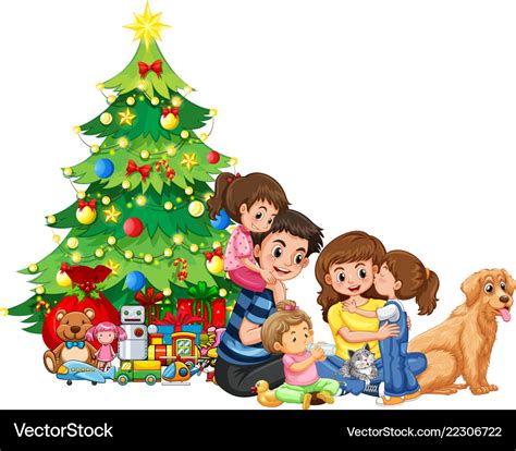 A family gathering on christmas Royalty Free Vector Image