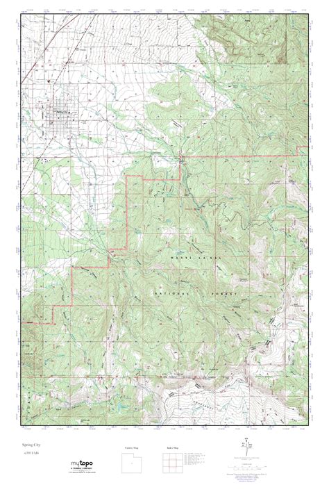 MyTopo Spring City, Utah USGS Quad Topo Map