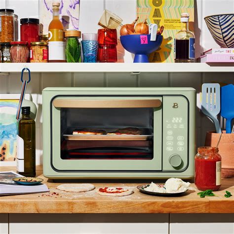 Beautiful 6 Slice Touchscreen Air Fryer Toaster Oven in Sage Green