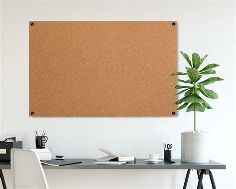 Modern Cork Board for Wall Floating Corkboard Standoff - Etsy UK