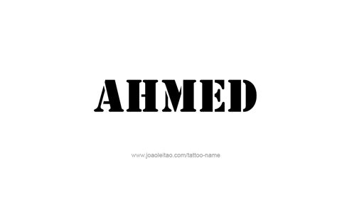 Ahmed Name Tattoo Designs