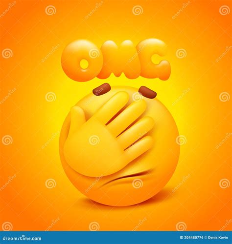 Omg Face Palm Sticker with Yellow Cartoon Emoji Character Stock Illustration - Illustration of ...